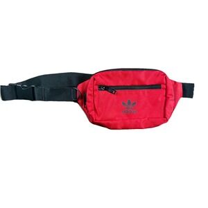 Adidas Originals Red And Black Fanny Pack Adjustable Waist-‎ Trefoil Logo